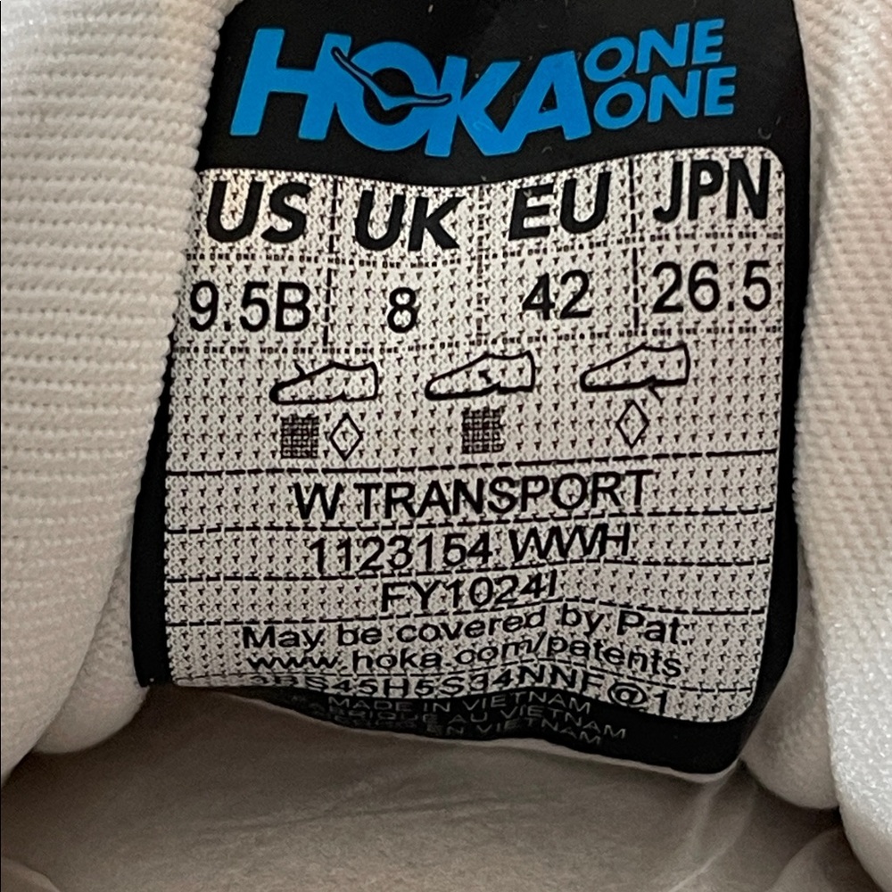 HOKA Women's Transport White Athletic Walking Shoes Sneakers Size 9.5 B NEW - Picture 13 of 16